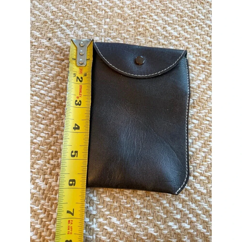 Vintage Leather Accessory Pouch – Snap Closure
